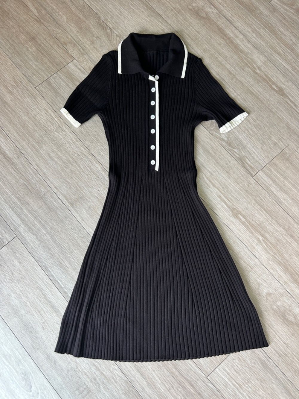 Preppy ribbed Polo Sweater Dress